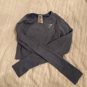 Slate Blue Gymshark Crop Top
